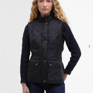 Women's Navy Quilted Barbour vest